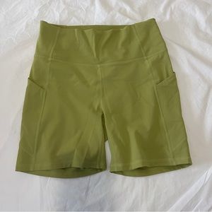 Fabletics PureLuxe Bike Shorts in Green